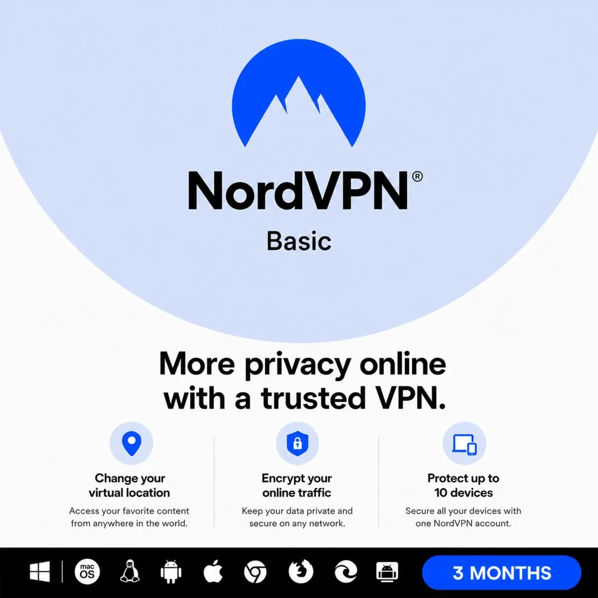 NordVPN Premium (3 Months) - Upgrade (Personal Account)